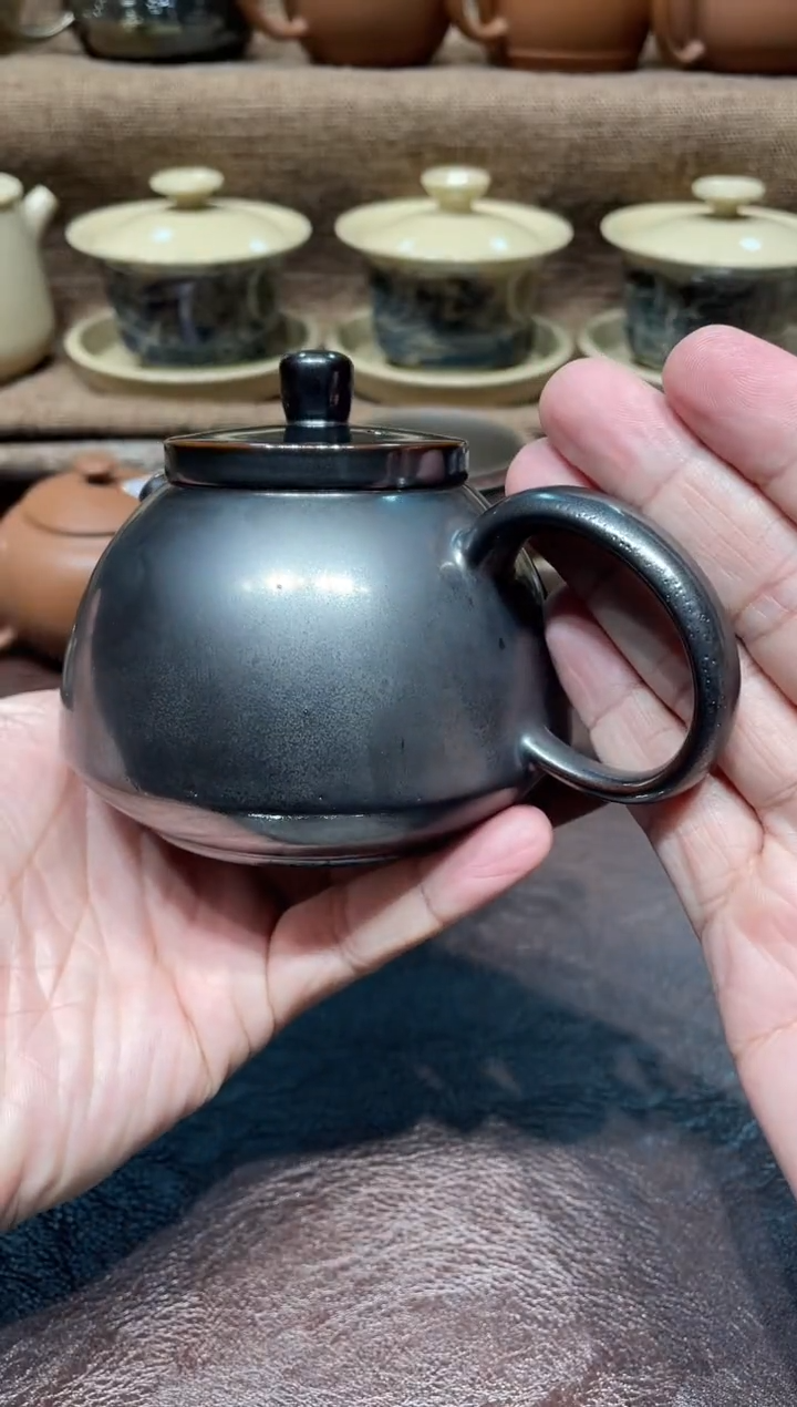泥塑丹窑太空灰茶壶 21号  240cc
