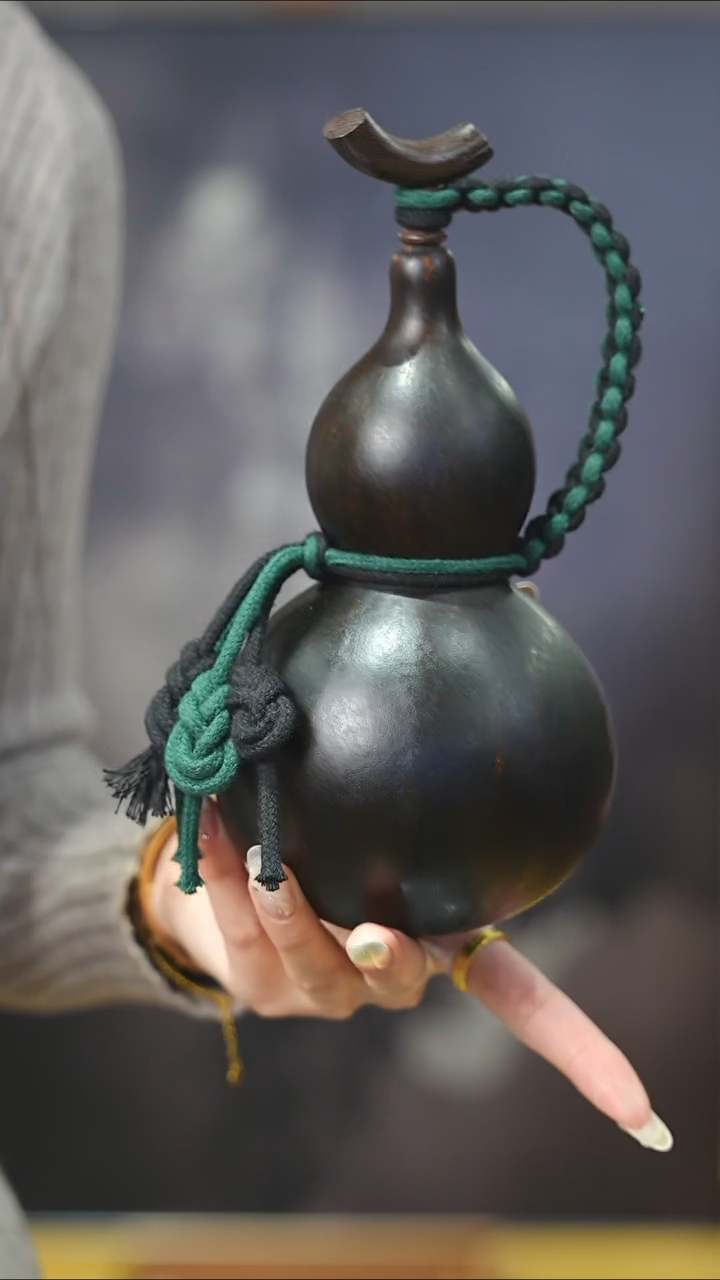 【闪购商品】XH184大漆酒葫芦不包手串及旋转底座