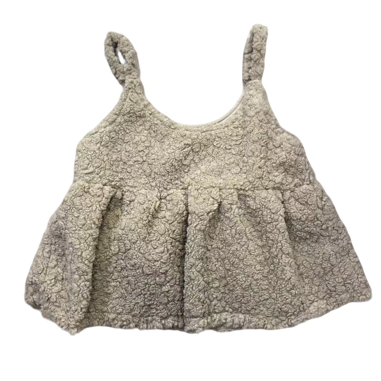 【San W】韩代通勤风女圈圈毛冬季吊带背心