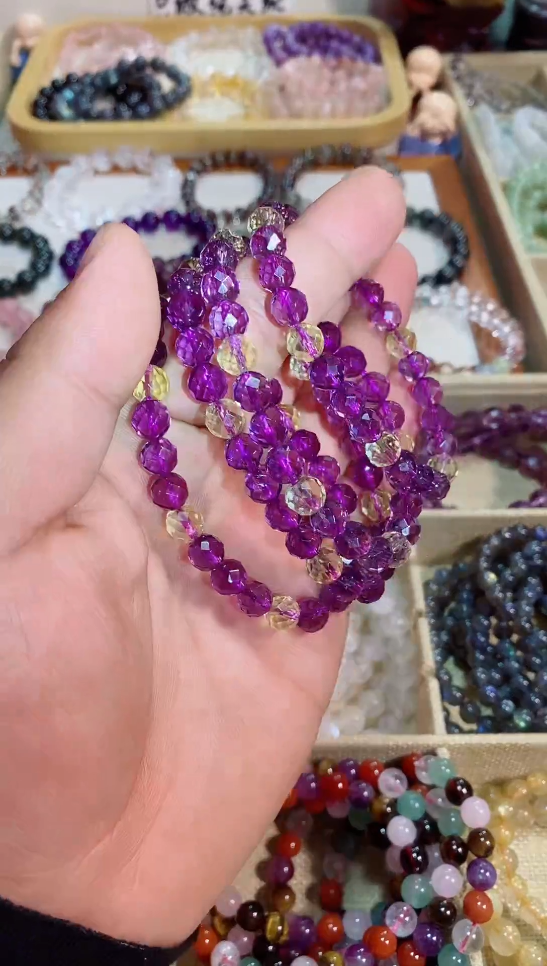 【闪购商品】紫晶手链未镶嵌巴西切面紫水晶8m+ (多样性发其一）