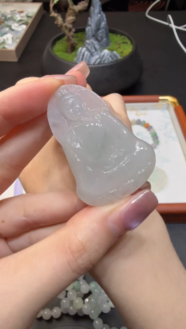 未镶嵌定制翡翠翡翠饰品-73 毛货 素衣