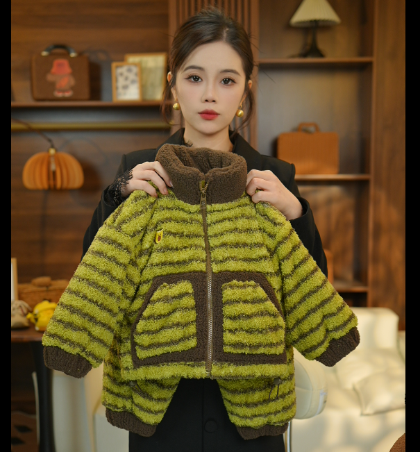 【贝塔】儿童冬季套装男女宝宝加绒加厚两件套家居服夹棉外套裤子潮