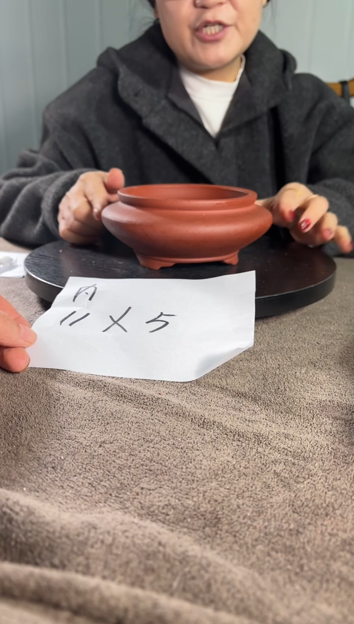 宜兴紫砂花盆小盆