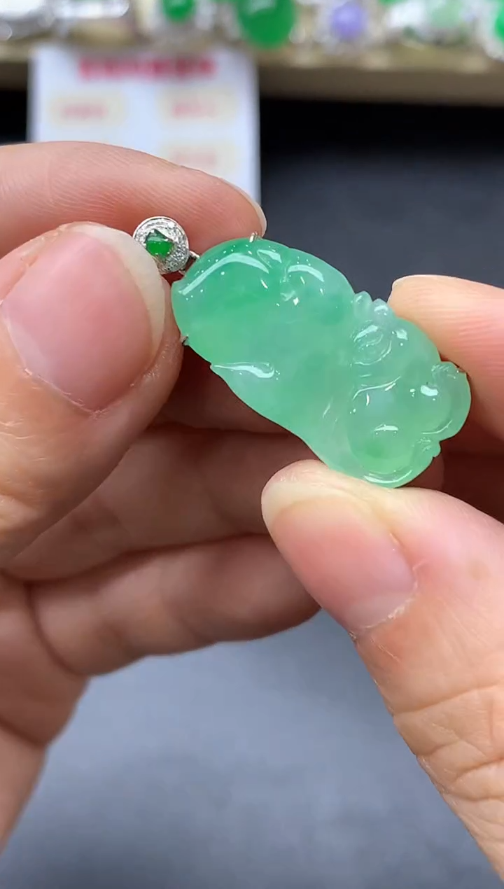 颈饰18K金镶嵌翡翠229中国好珍宝