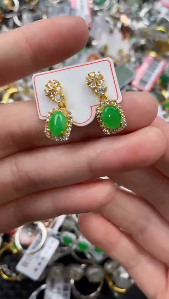 银S925镶嵌戒指翡翠555                   7