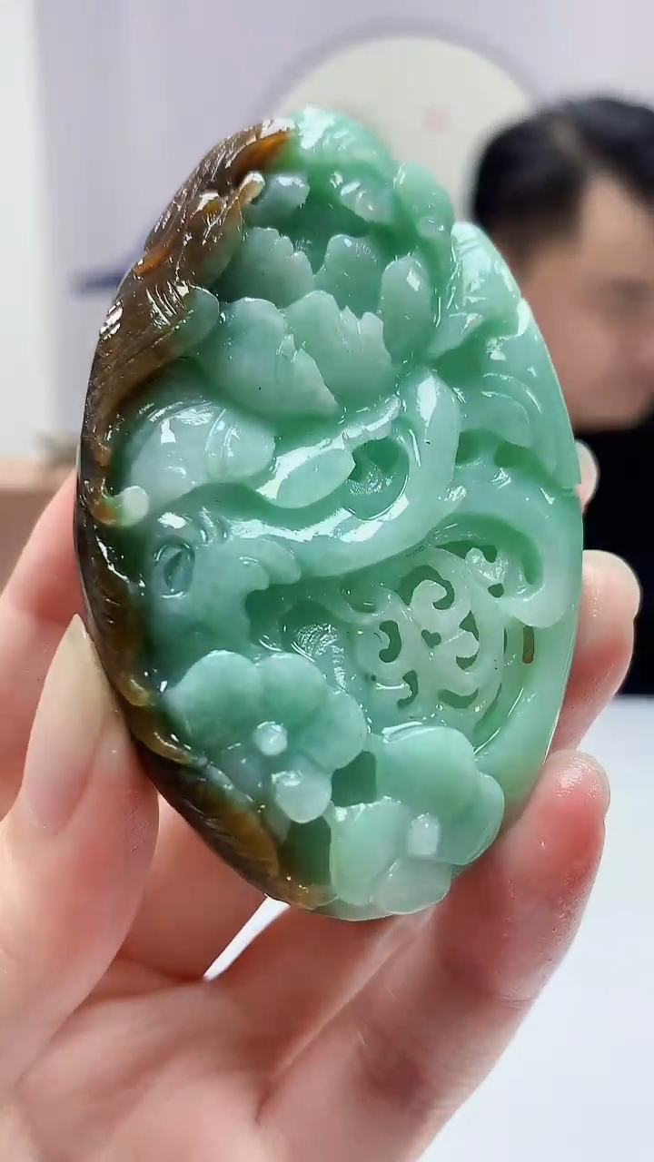 定制翡翠未镶嵌5060zm-毛货挂件73凤凰