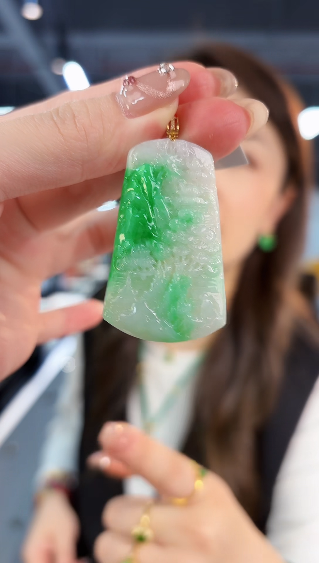 【闪购商品】翡翠颈饰18K金镶嵌缅料A货/支持复检/一件