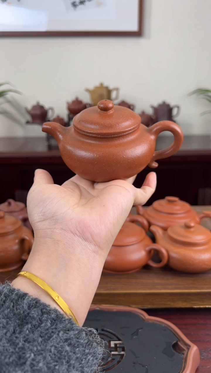 【闪购商品】紫砂茶壶红降坡仿古壶200CC