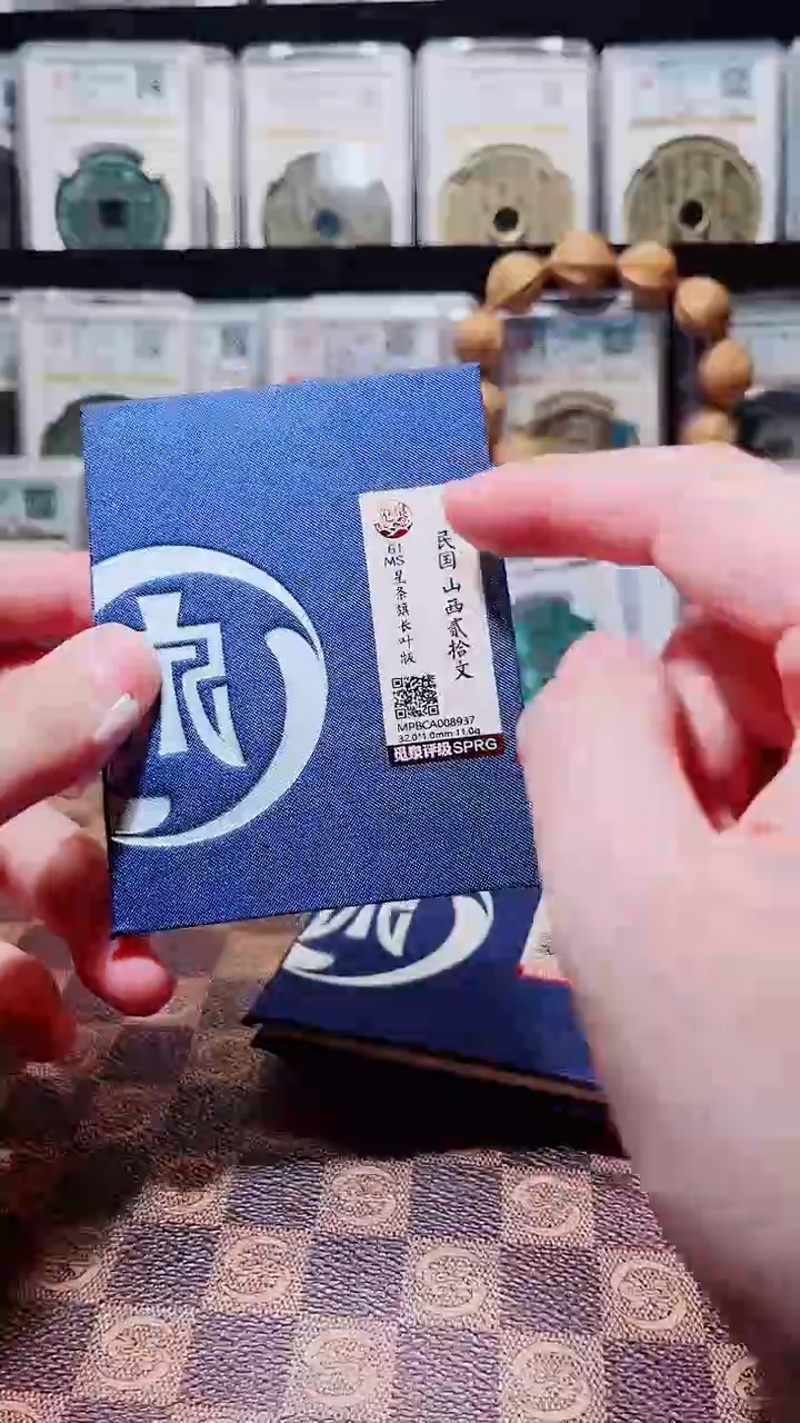 铜A785觅泉民国山西贰拾文(斐鹏)月度精选长叶