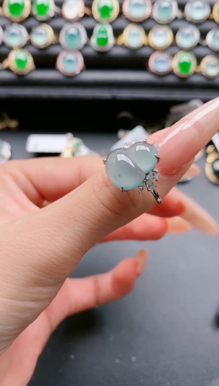 【闪购商品】翡翠戒指银S925镶嵌11111111