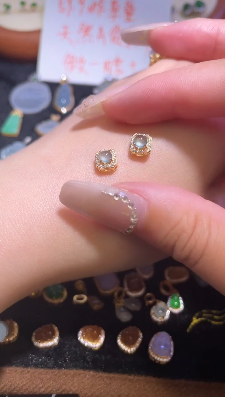 吊坠(不含链)银S925镶嵌翡翠天然a货翡翠