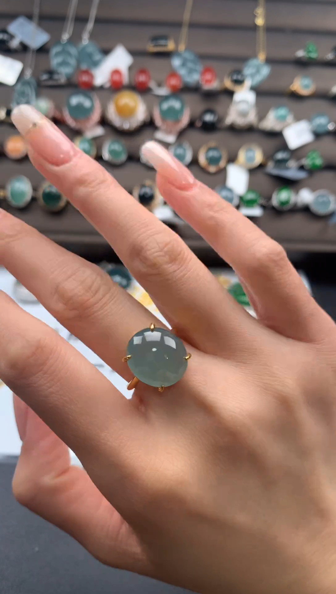 【闪购商品】翡翠戒指银S925镶嵌31231231