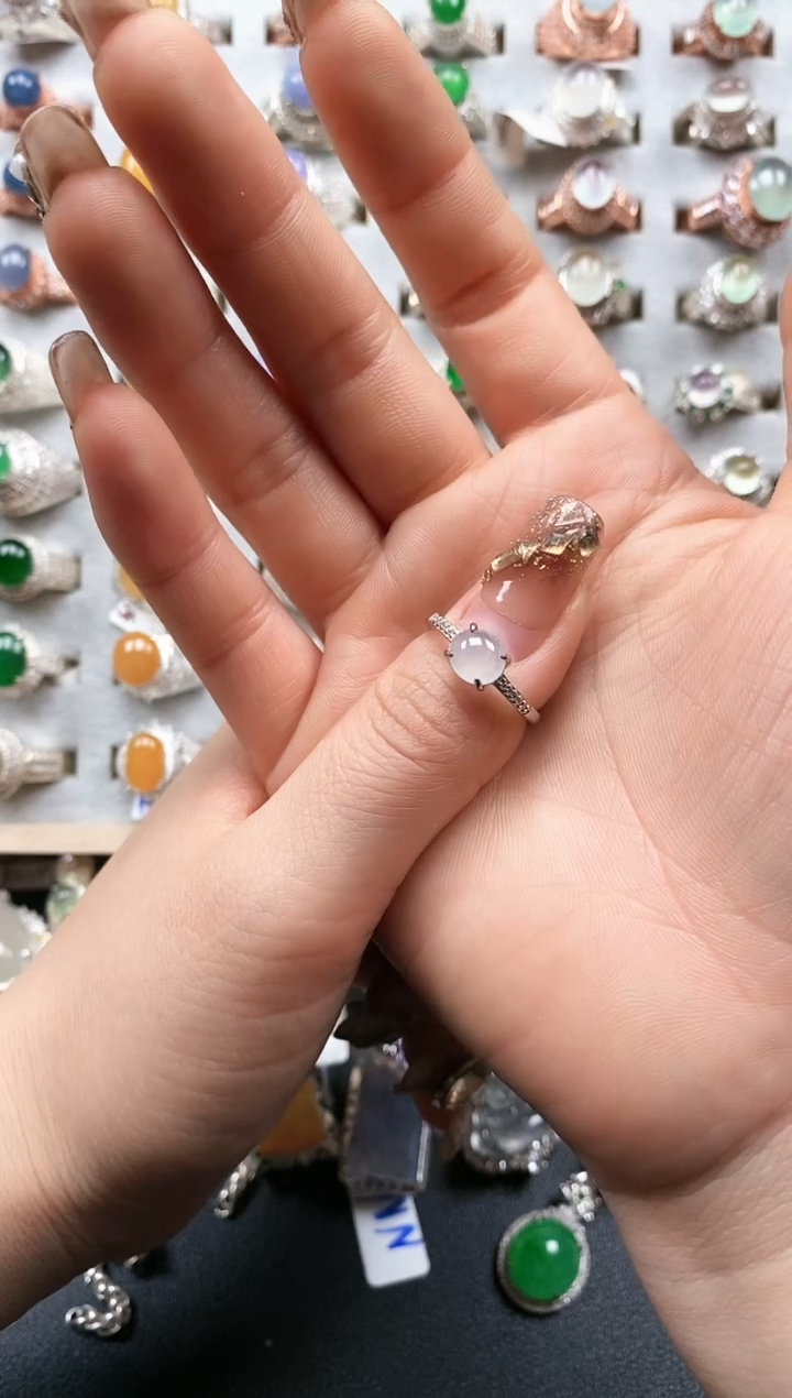 【闪购商品】翡翠戒指银S925镶嵌天然翡翠女戒专场