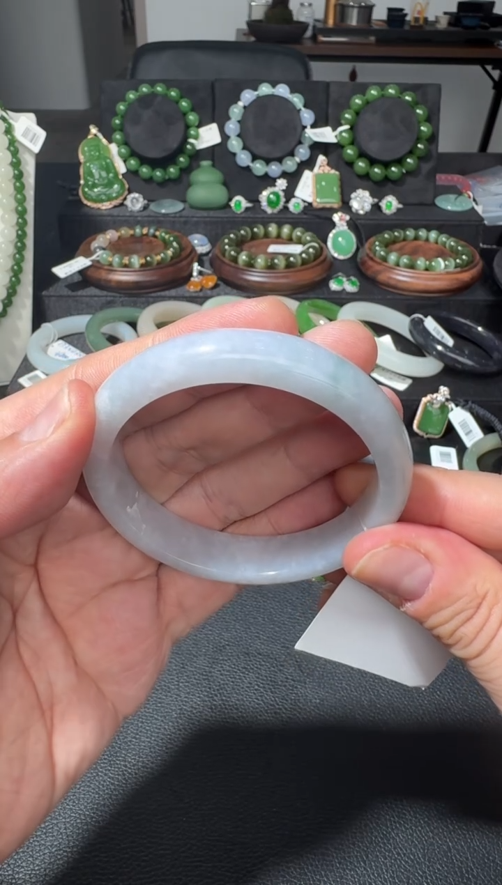 未镶嵌手镯翡翠XSD 59.3圈手镯