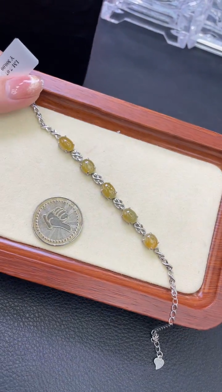 【闪购商品】翡翠手链银S925镶嵌手链