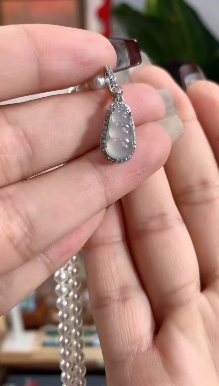 翡翠银S925镶嵌吊坠(不含链)吊坠