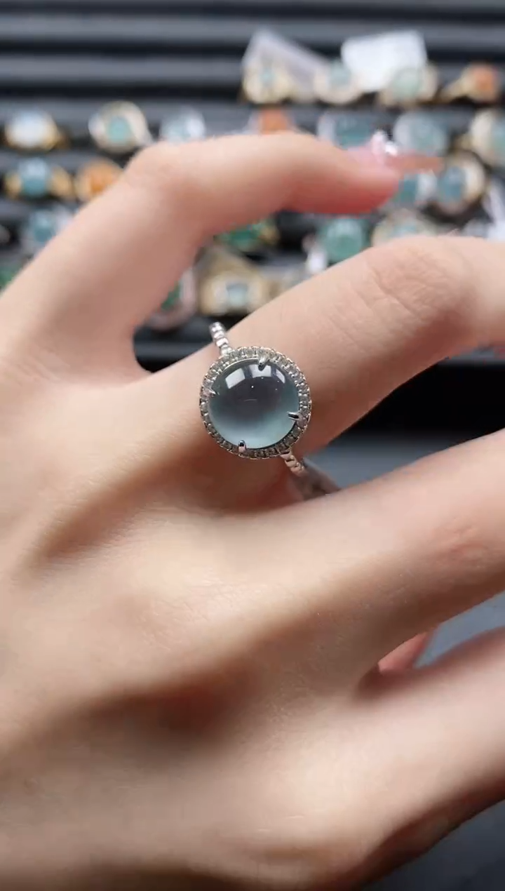 【闪购商品】翡翠戒指银S925镶嵌11111