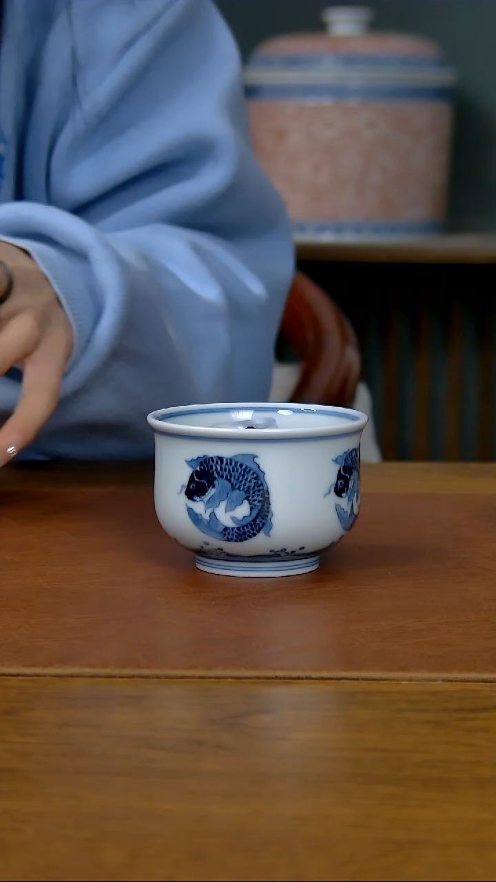 【闪购商品】陶瓷仿明团鱼炉式杯（柴窑）  