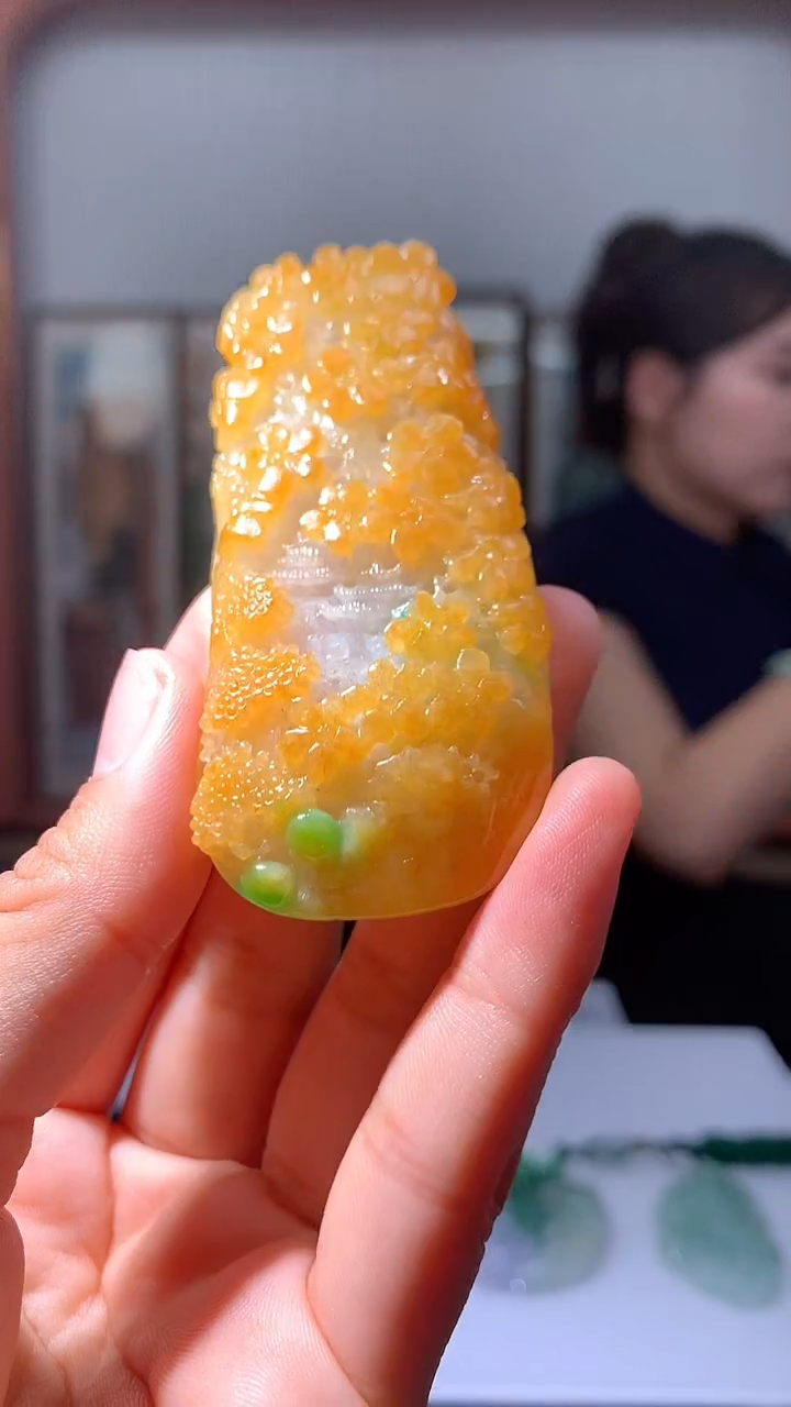 定制翡翠未镶嵌1034hm-毛货挂件27