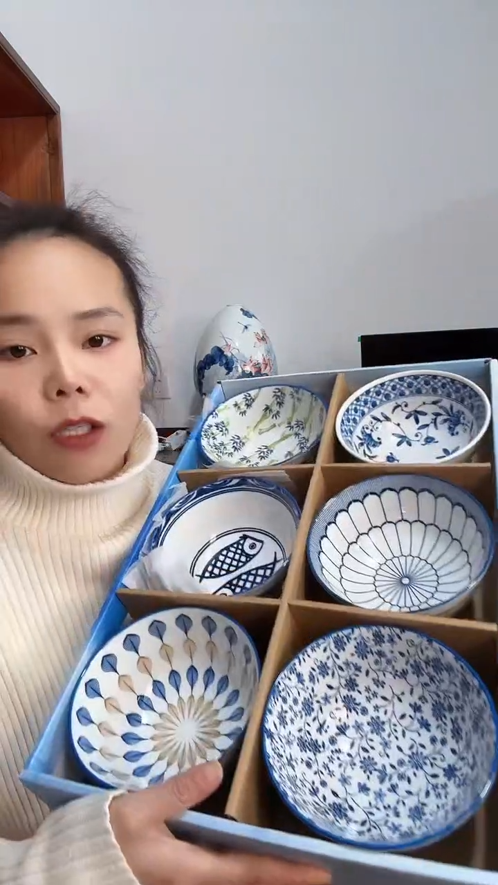 陶瓷六个饭碗套组