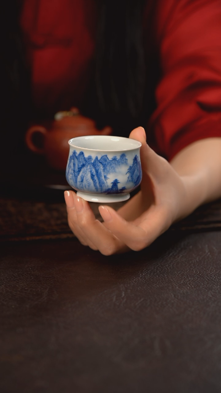 【闪购商品】杯聚澜堂国画山水憨憨杯