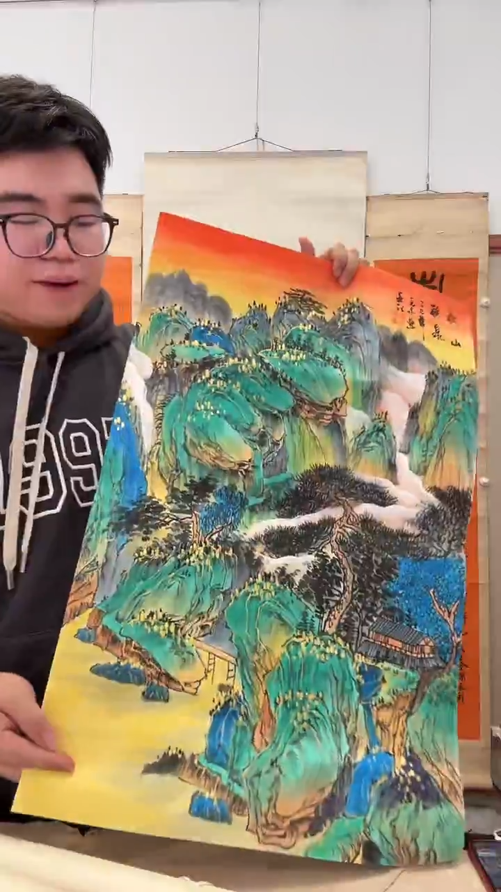 书法j陈老师国画作品一件