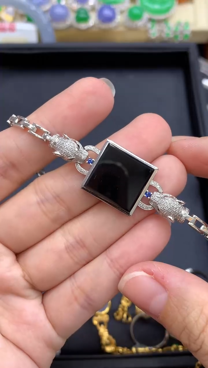 18K金镶嵌手链翡翠716-中国好珍宝