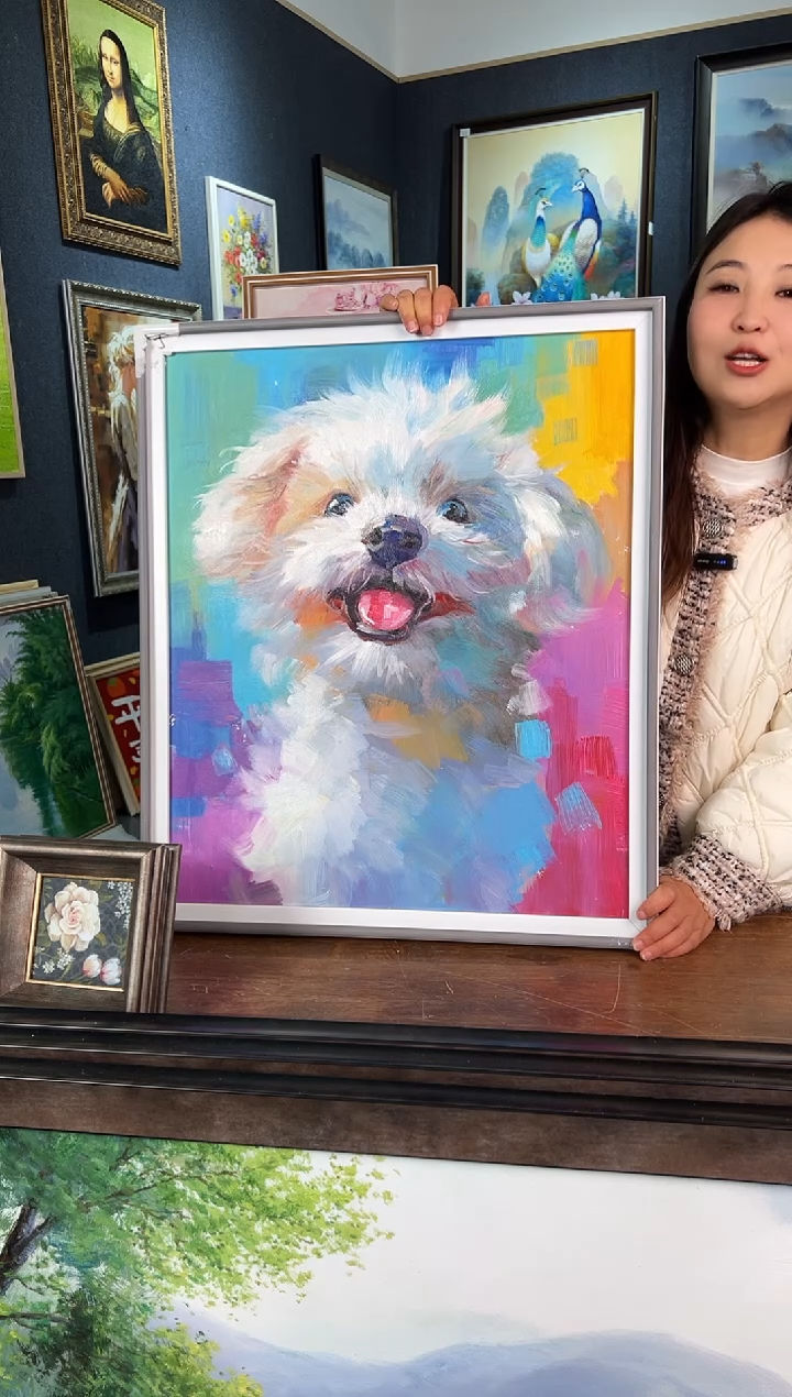 【闪购商品】油画1号 50*60 萌宠-手绘油画