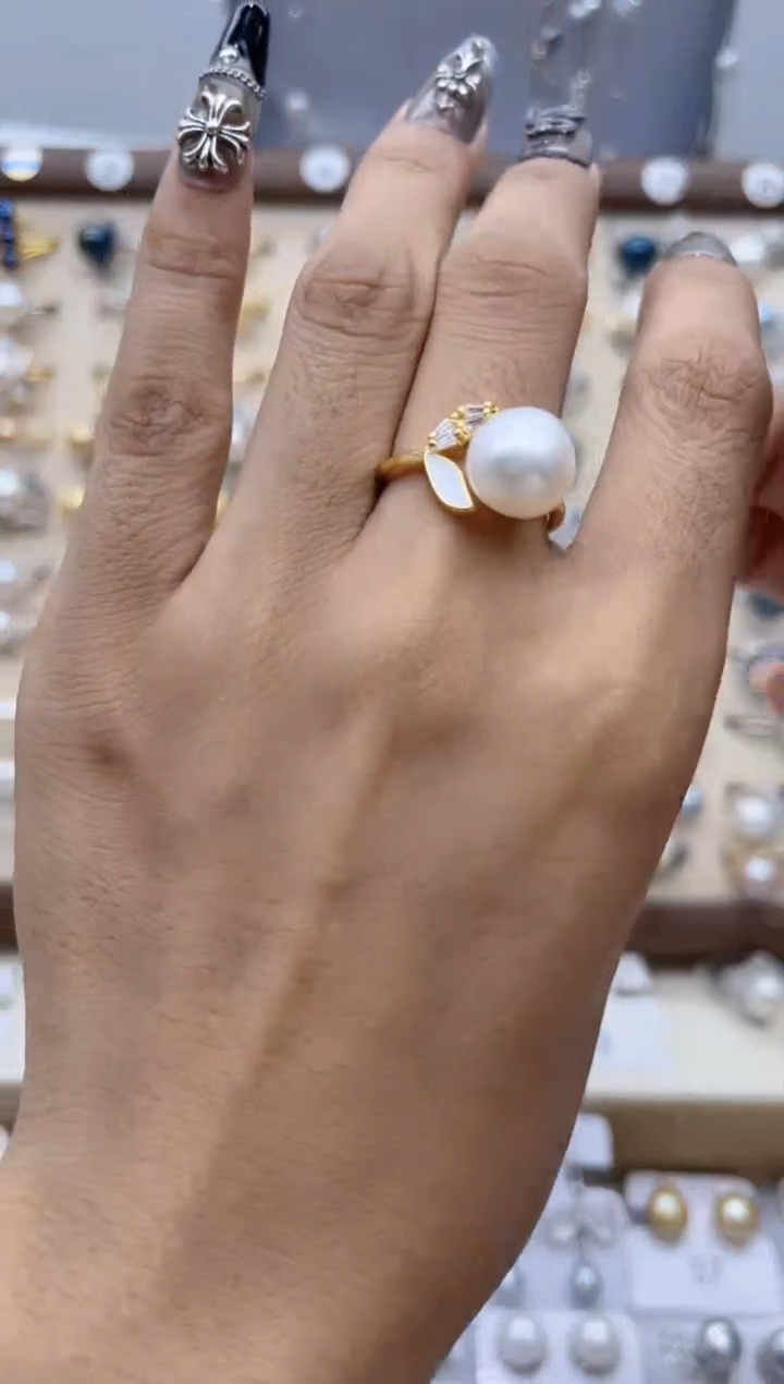 【闪购商品】淡水珍珠戒指合金90