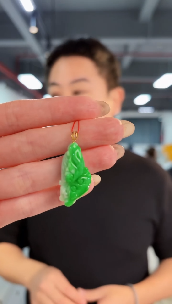 【闪购商品】翡翠颈饰18K金镶嵌缅料A货/支持复检/一件