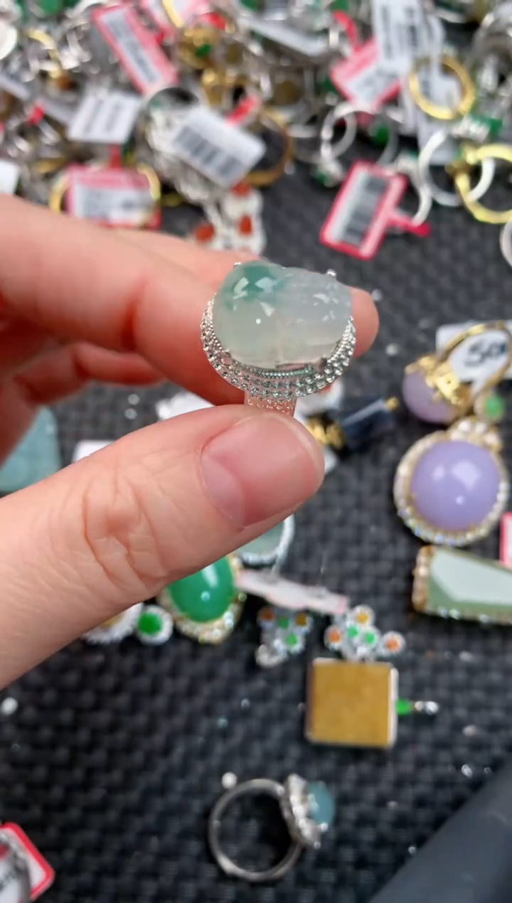 未镶嵌戒指翡翠666     2