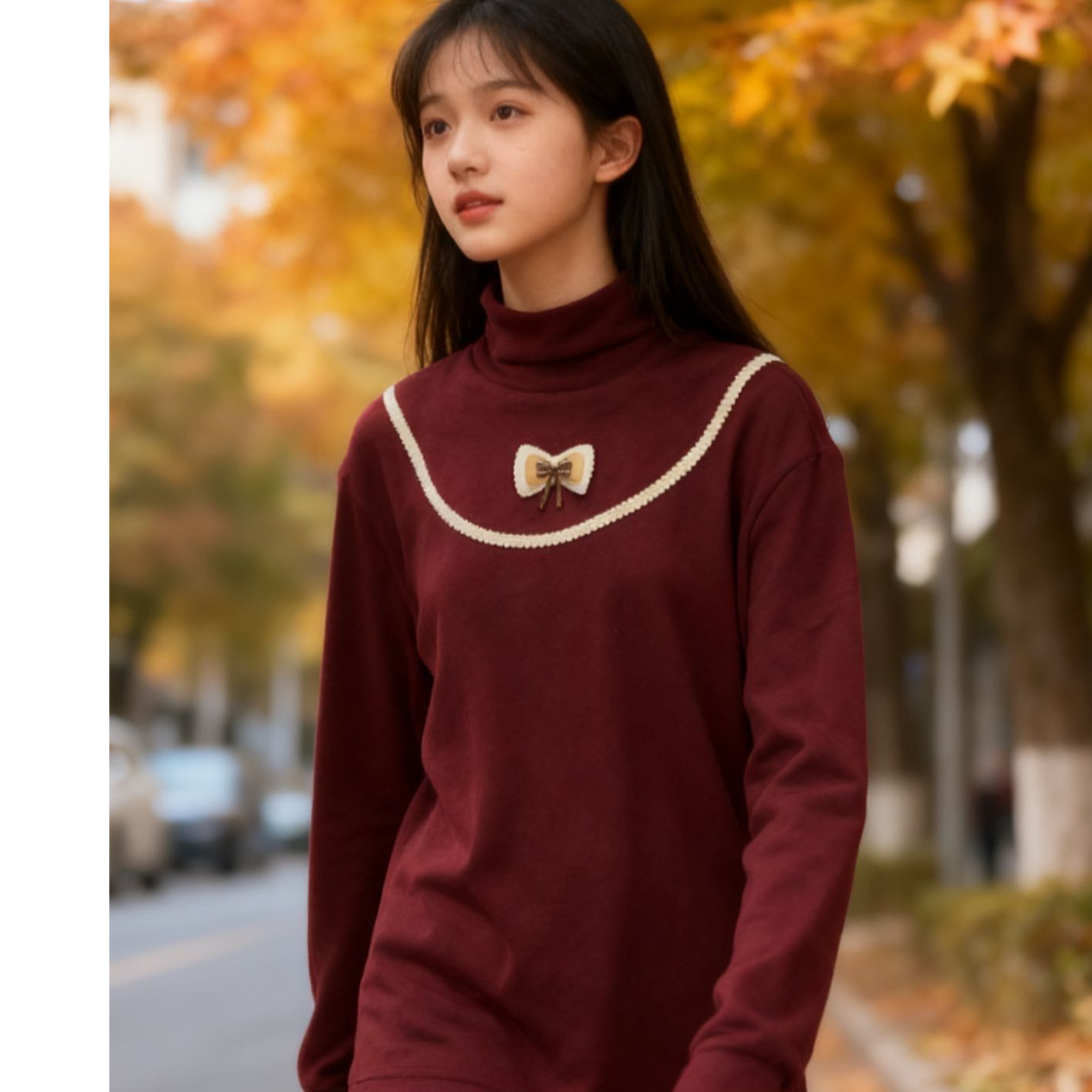 702高端专享儿童冬季蚕丝打底衫红色