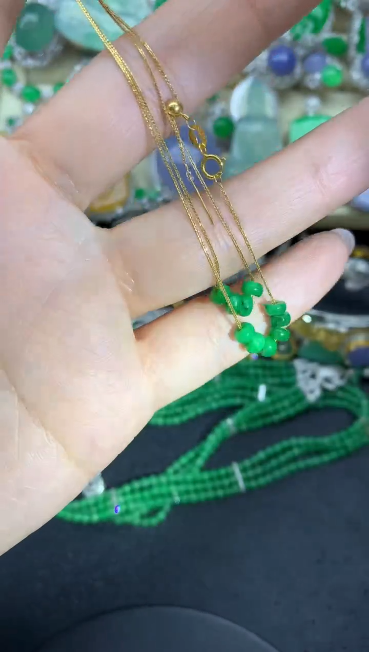 【闪购商品】翡翠颈饰18K金镶嵌80中国好珍宝