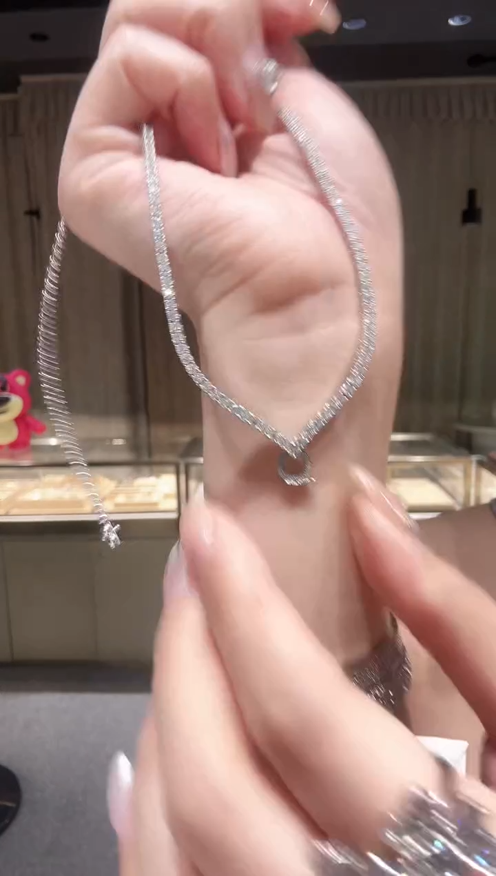 铂Pt950镶嵌项链钻石AY0241-PT-42