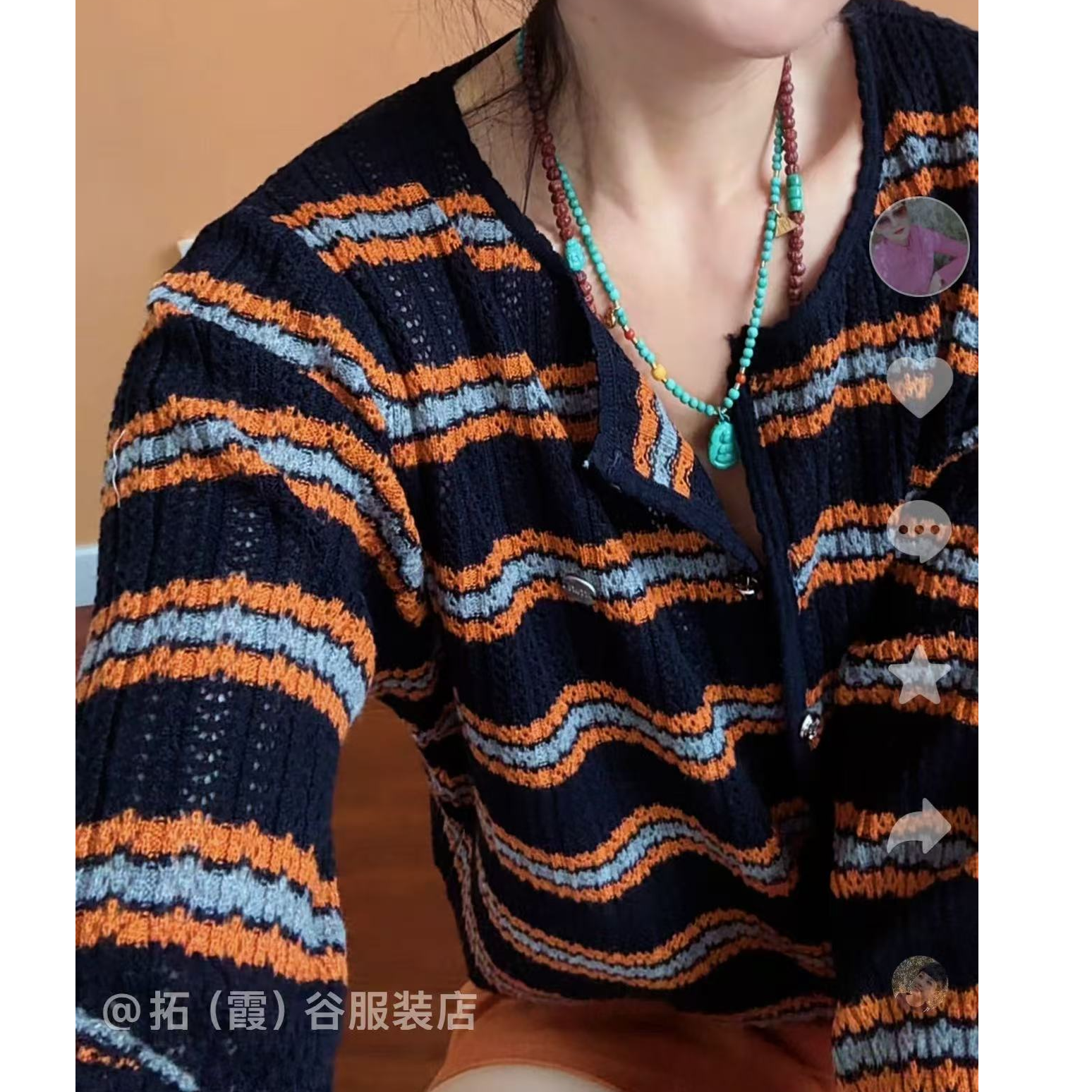 单排扣子，开衫毛衣 针织毛衣