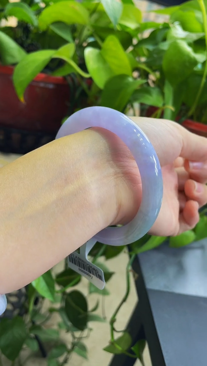 【闪购商品】翡翠手镯未镶嵌圈口56.3手镯209