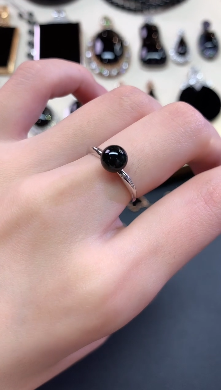 翡翠戒指18K金镶嵌W192多样性发货一件|1380