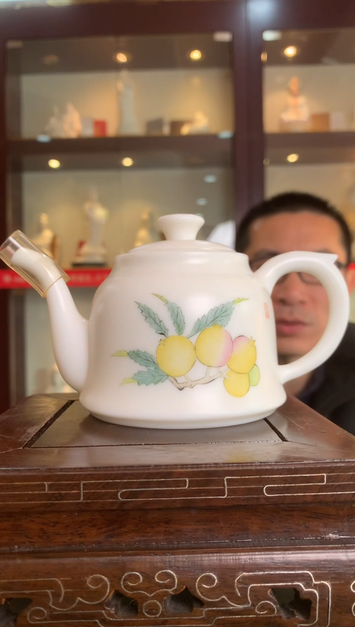 【闪购商品】摆件德化白瓷 手绘茶壶