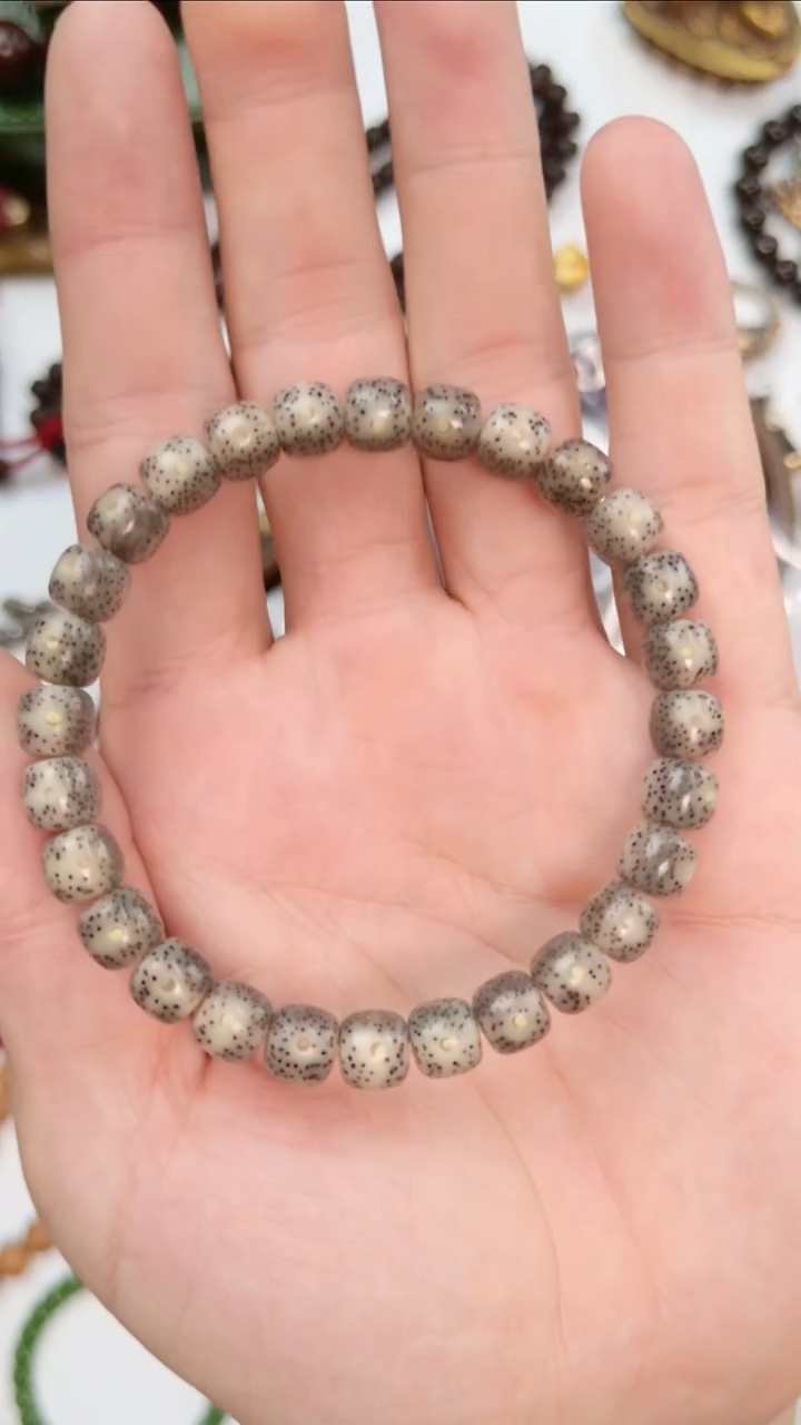 手串星月菩提糯冰小冰糖黑冰8*7mm