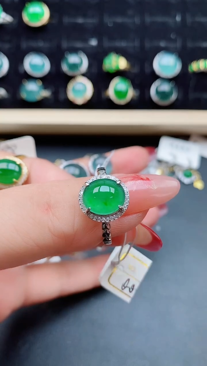 【闪购商品】翡翠戒指银S925镶嵌321321