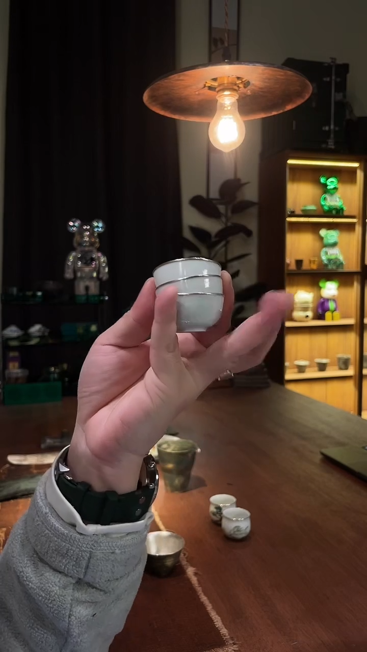 包银素胎小杯3只款