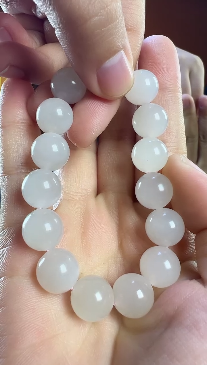 【闪购商品】和田玉手串未镶嵌藕粉