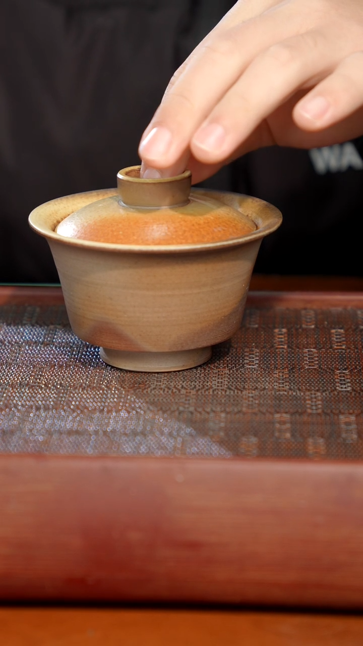 陶瓷奢瓷/瑞寅柴烧茶器（盖碗）1467微瑕