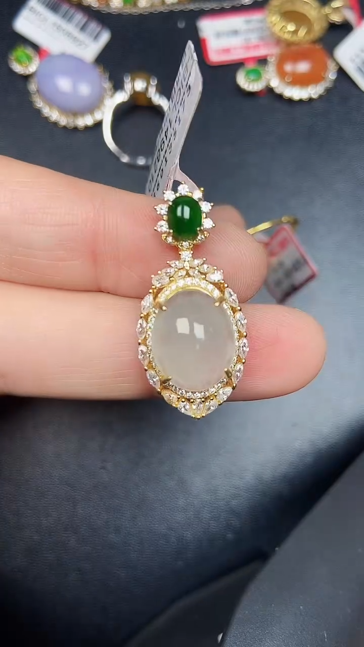 银S925镶嵌戒指翡翠1610