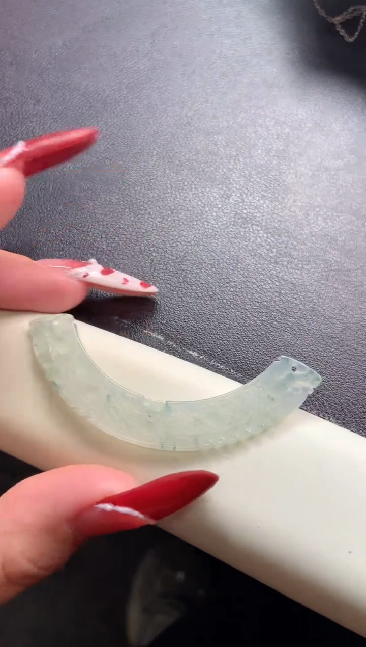 【闪购商品】翡翠颈饰未镶嵌玉璜-编绳