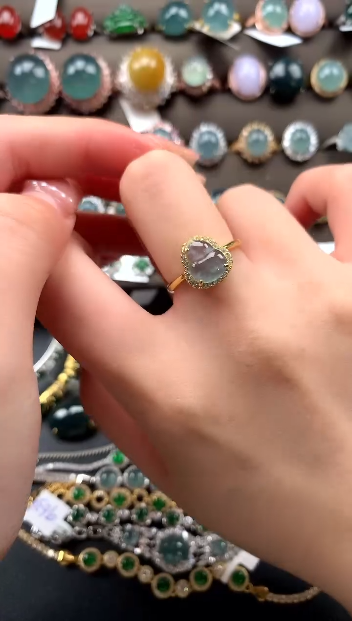 【闪购商品】翡翠戒指银S925镶嵌2141