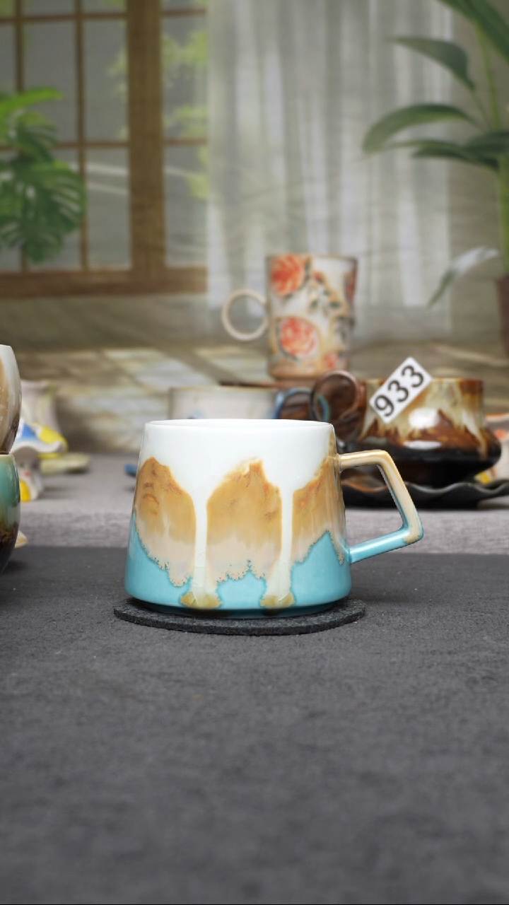 杯子陶048景德镇手工手创杯子 带冰裂纹