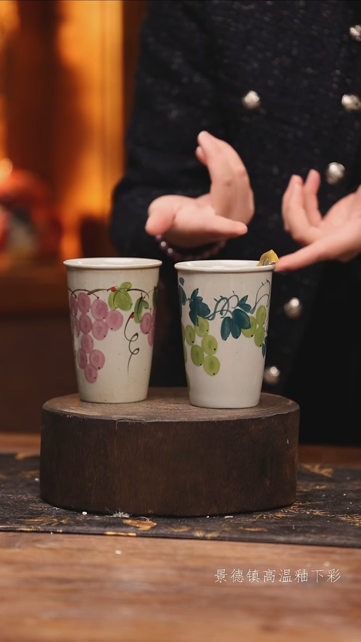 陶瓷景德镇高温釉下手绘陶瓷