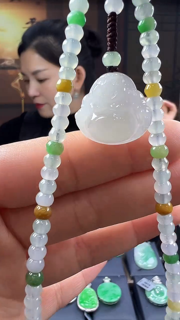 未镶嵌挂件翡翠手机链