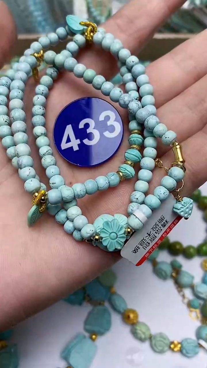 【闪购商品】绿松石手链银S925镶嵌433
